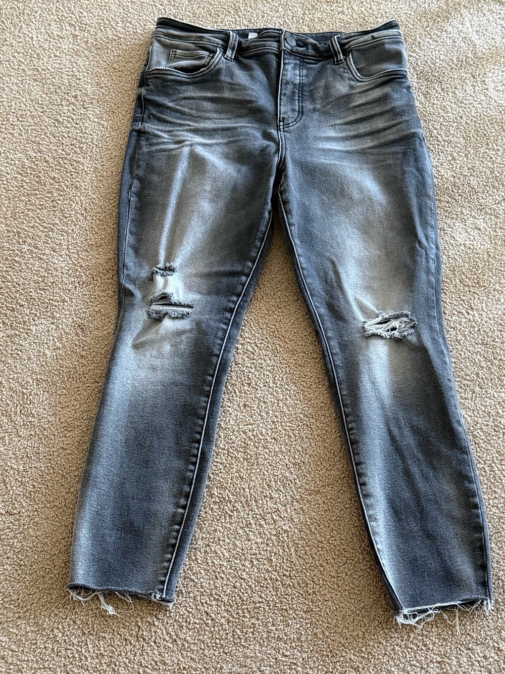 KUT From the Kloth Connie Fab Ab High Rise Distressed Skinny Jeans Size 12